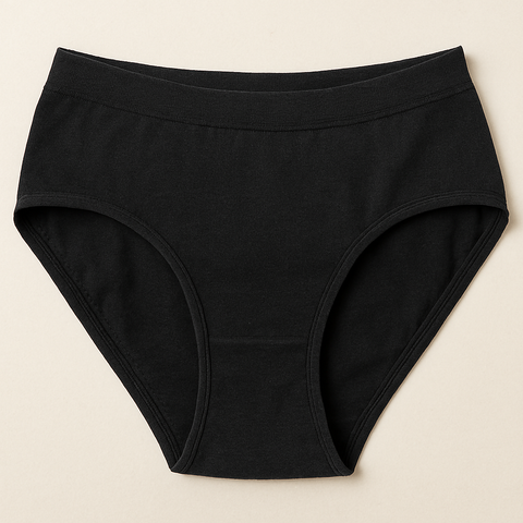 Malai Soft Fabric Underwear for Women – High Quality, Comfortable &amp; Lightweight Everyday Panty in Black, Sizes S, M, L