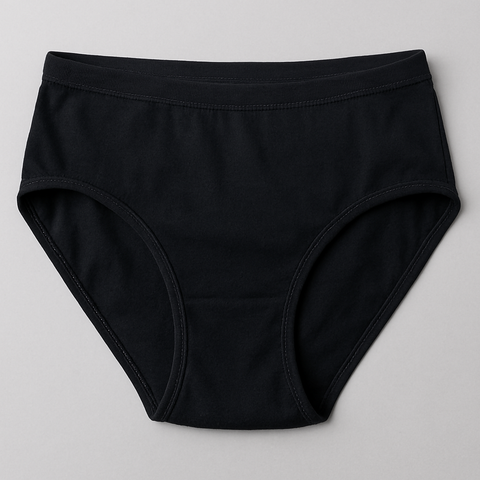 Malai Soft Fabric Underwear for Women – High Quality, Comfortable &amp; Lightweight Everyday Panty in Black, Sizes S, M, L