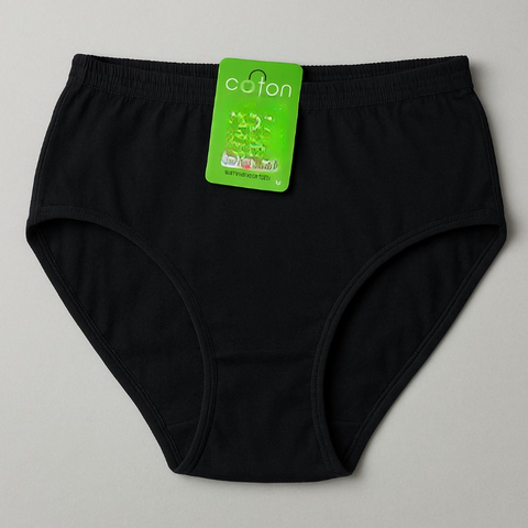 Malai Soft Fabric Underwear for Women – High Quality, Comfortable &amp; Lightweight Everyday Panty in Black, Sizes S, M, L