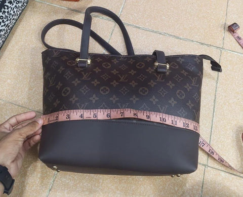 Stylish Printed Rexine Tote Bag - 2 Pcs Girl's Set