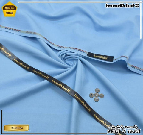 Men’s Unstitched Gul Ahmad Wash And Wear Plain Suit
