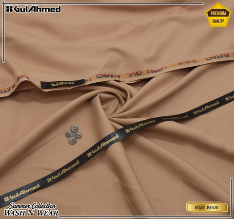 Men’s Unstitched Wash And Wear Gul Ahmad Plain Suit