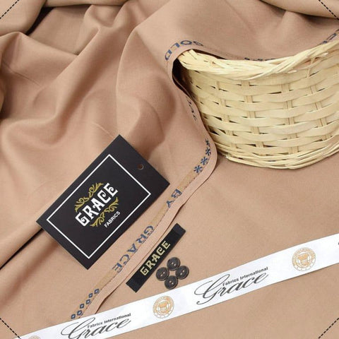 Men’s Unstitched Wash And Wear Grace Plain Suit