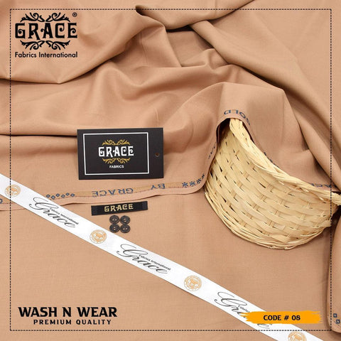 Men’s Unstitched Wash And Wear Grace Plain Suit