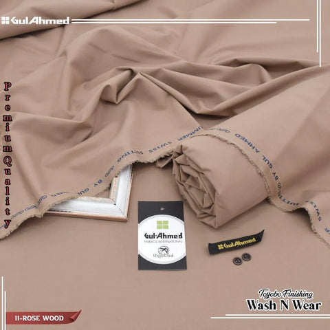 Men’s Unstitched Wash And Wear Gul Ahmad Plain Suit