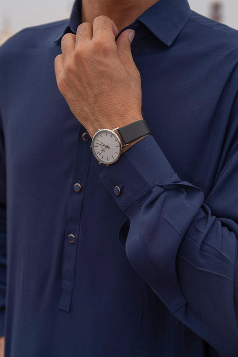 Graceful Navy Blue Shalwar Kameez – Traditional, Comfortable, and Perfect for Every Occasion EW-001064-S22