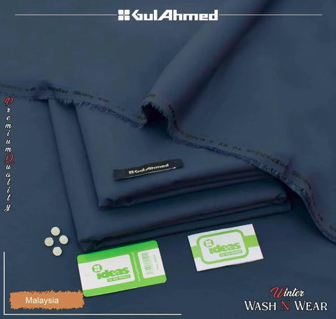 Men’s Unstitched Wash And Wear Gul Ahmad Plain Suit