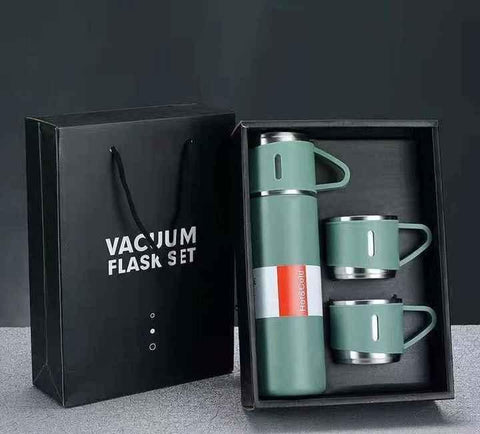 3 In 1 Vacuum Flask Thermos With Cup Set for School & Multipurpose Use