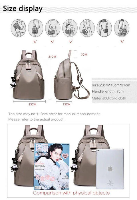 Nylon Backpack For Girls Multipurpose & School