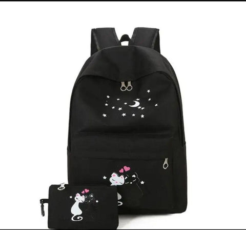 2 Pcs Girls Stylish School Bag Pack Set