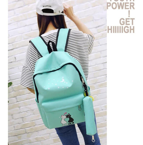 2 Pcs Girls Stylish School Bag Pack Set