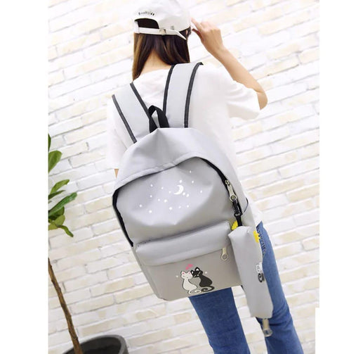2 Pcs Girls Stylish School Bag Pack Set