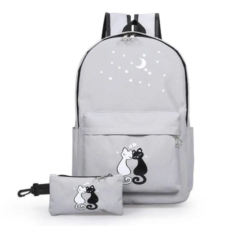 2 Pcs Girls Stylish School Bag Pack Set