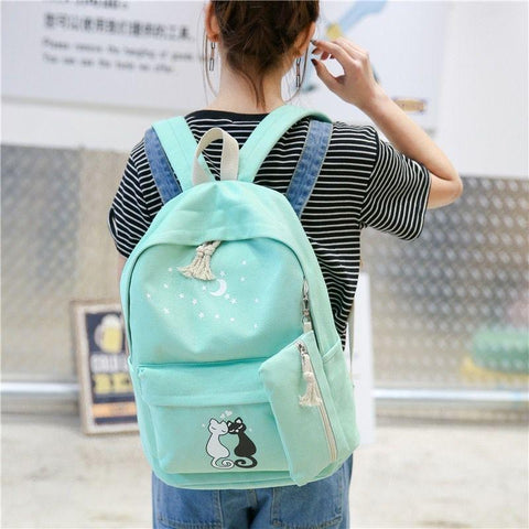 2 Pcs Girls Stylish School Bag Pack Set