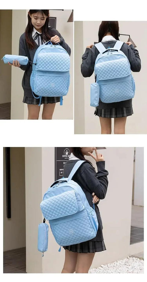 2 In 1 Waterproof Women's Laptop School Backpack