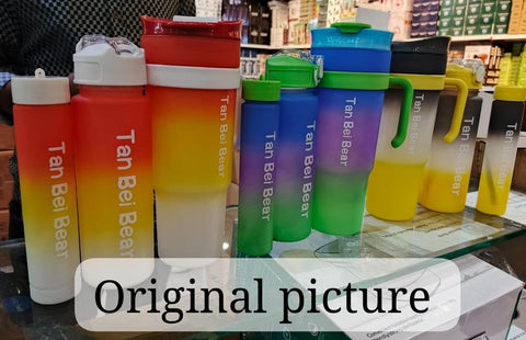 Multicolor Leak-Proof Gradient School Water Bottles - Pack of 3 Pcs