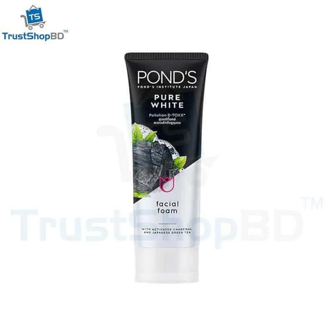 Ponds Charcoal Pure White - Whitening And Brightening Face Wash, 100 g , 1 Pc