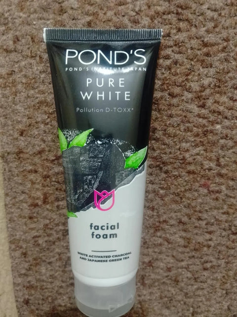 Ponds Charcoal Pure White - Whitening And Brightening Face Wash, 100 g , 1 Pc