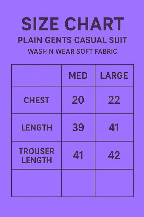 2 Pcs Men’s Stitched Wash And Wear Plain Shalwar Kameez