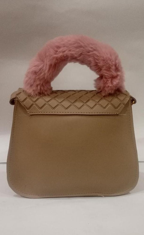 Trendy Skin Color Rexene Casual Hand Bag For Girls