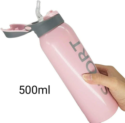 Thermos Cup Water Bottle With Straw, Multipurpose & School Use 500 Ml
