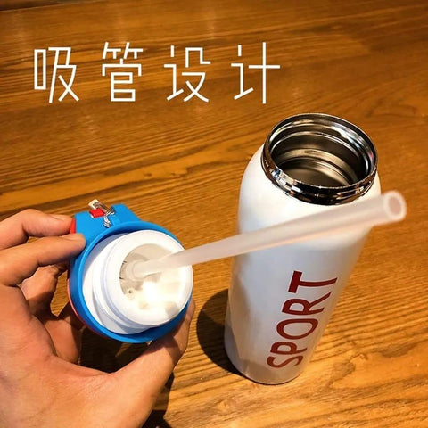 Thermos Cup Water Bottle With Straw, Multipurpose & School Use 500 Ml