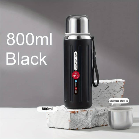 Crafted Stainless Steel School Water Bottle 800ml