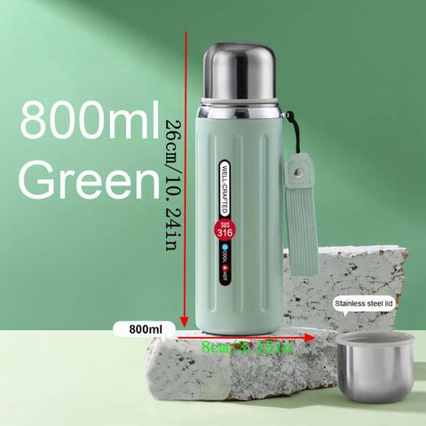Crafted Stainless Steel School Water Bottle 800ml