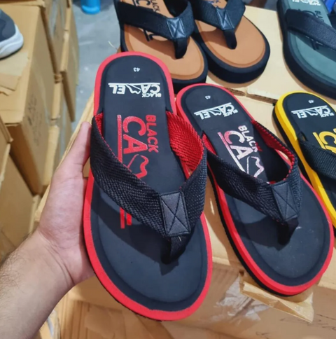 Strider Black & Red Chappal