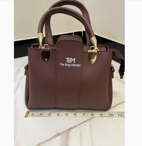 Women's Rexine Plain Hand Bag Set