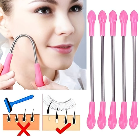 Painless Face Hair Removal Spring Stick – Metal Multipurpose Tool for Quick, Easy &amp; Effective Facial Hair Removal (1 Piece)