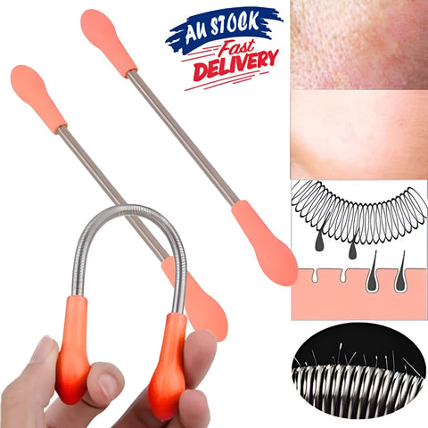 Painless Face Hair Removal Spring Stick – Metal Multipurpose Tool for Quick, Easy &amp; Effective Facial Hair Removal (1 Piece)
